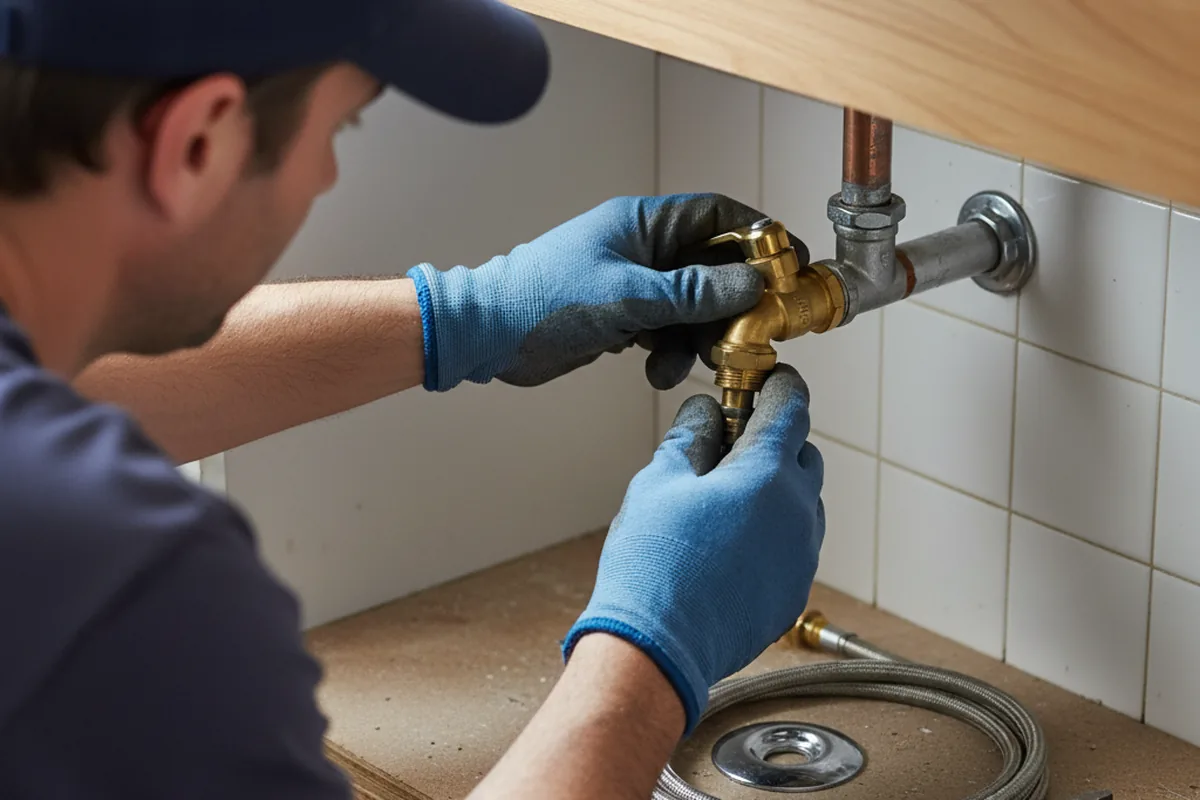Shutoff valve and fitting work during Burst Pipe Repair in Norman Park